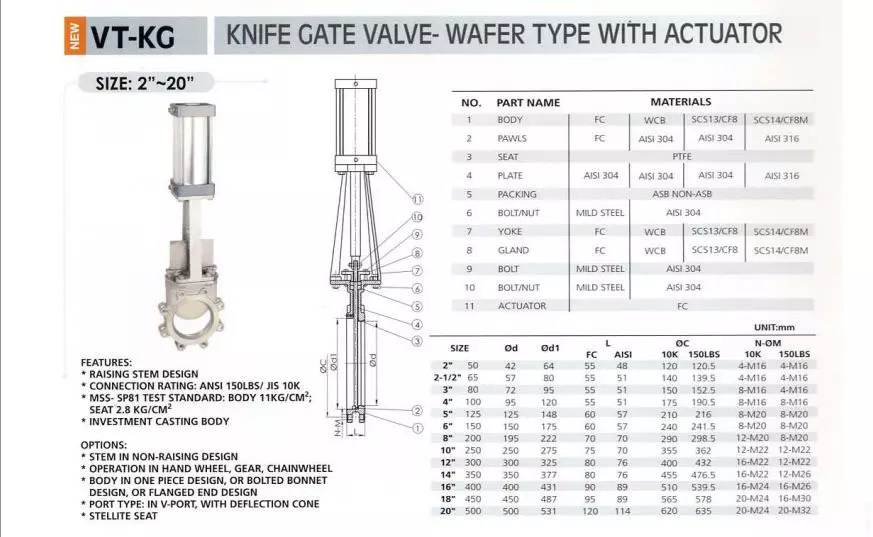321 cấu tạo van dao khí nén
