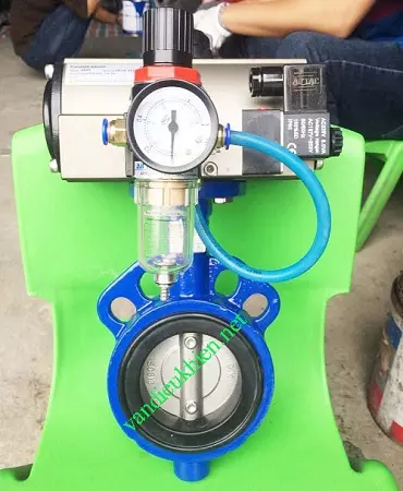 Bộ van bướm điều khiển khí nén