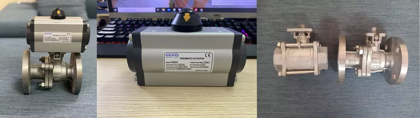 cấu tạo Van bi điều khiển khí nén Geko