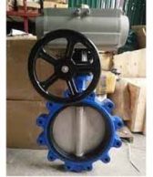 Van bướm điều khiển khí nén có tay quay