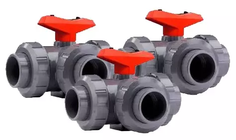 van bi nhựa ba ngã