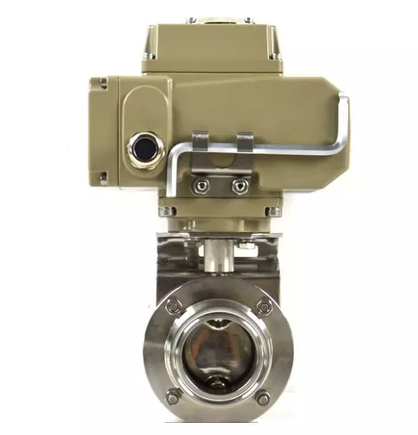 Van bướm inox vi sinh điều khiển bằng điện