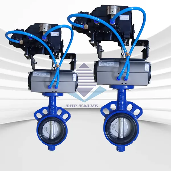 van bướm khí nén tuyến tính 4 20mA