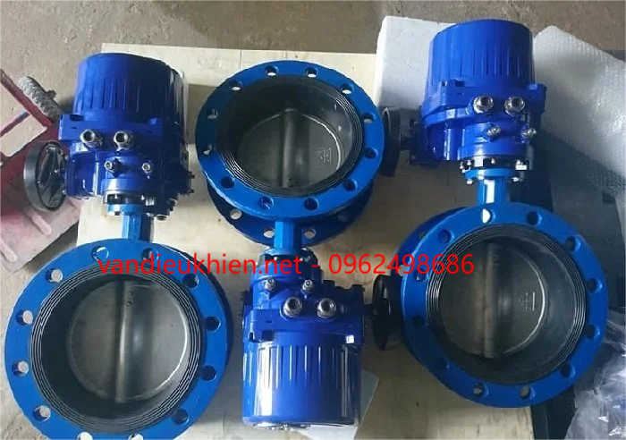 van bướm mặt bích điều khiển điện 220v